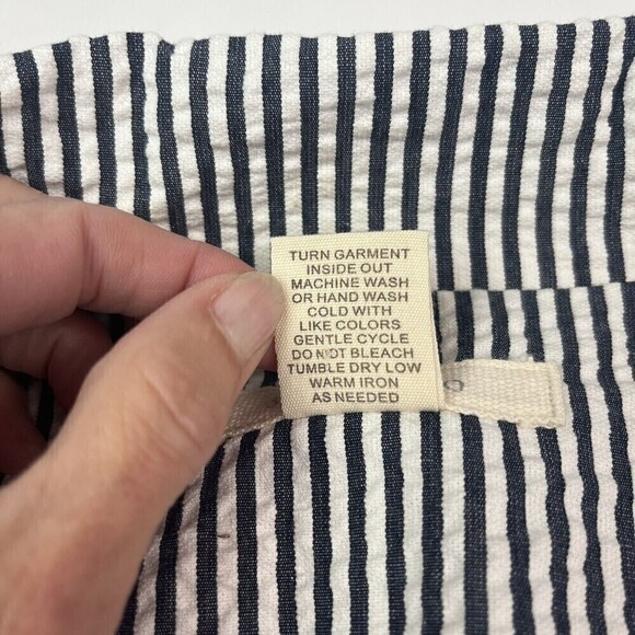 Sandro Blazer Jacket seersucker striped lightweight three button Gray White XL - Picture 12 of 12